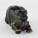 Elefant kniend, Royal Copenhagen Steingut Figur Nr. 22714