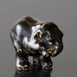 Elephant cup scratching its nose, Royal Copenhagen stoneware figurine