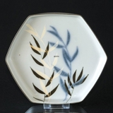 Faience dish with plant motif by Ivan Weiss, Royal Copenhagen No.  22782