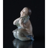 Havfrue med fisk, Royal Copenhagen figur