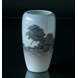 Vase with house and landscabe  Royal Copenhagen No. 2445-1049