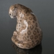 Panther looking down at its tail, Royal Copenhagen figurine no. 2555