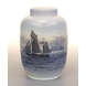 Vase mit Deckel, Kronborg und Schiff, Royal Copenhagen Nr. 2562-888