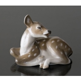 Fawn lying down calling for its mother, Royal Copenhagen figurine No. 2609