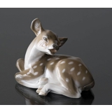 Fawn lying down calling for its mother, Royal Copenhagen figurine No. 2609