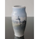 Vase mit Landschaft und Windmühle, Royal Copenhagen Nr. 2634-131