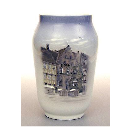 Vase mit Stadtlandschaft, Royal Copenhagen Nr. 2754-1217