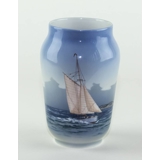 Vase with Sailing Ship with good wind, Royal Copenhagen