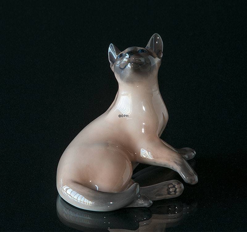 Cyclops Tilladelse etnisk Siameser kat, Royal Copenhagen katteigur nr. 2862 | Nr. R2862 | Theodor  Madsen | DPH Trading