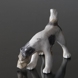 Rauhaariger Terrier schnüffelt den Boden, Royal Copenhagen Hund Figur Nr. 3020