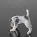 Wirehaired terrier sniffing the ground, Royal Copenhagen dog figurine No. 3020