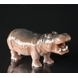 Hippopotamus, Royal Copenhagen porcelain figurine no. 309, Very rare (1984-1922) - Color defects on the back