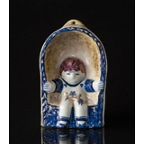 Boy in Wicker Chair Faience figurine from Royal Copenhagen