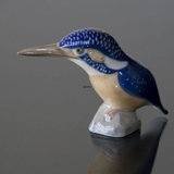 Kingfisher looking straight ahead, Royal Copenhagen bird figurine No. 3234