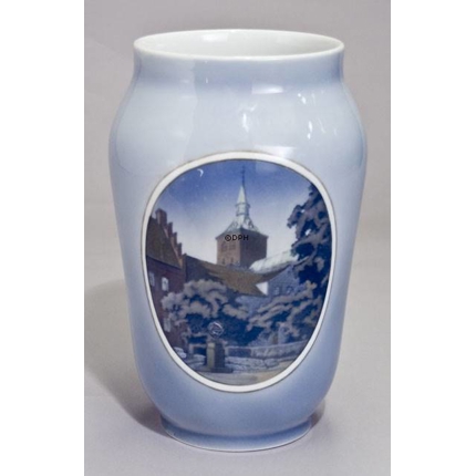 Vase with Odense Cathedral, Royal Copenhagen No. 4074