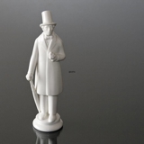 Hans Christian Andersen standing with Bouquet, white Royal Copenhagen figurine