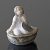 Thumbelina in her Nutshell Bed, Royal Copenhagen figurine No. 4374