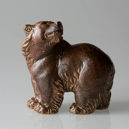 Bear looks up Royal Copenhagen stoneware figurine no. 44-24191