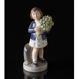 Pige med blomsterbuket, Maj, Royal Copenhagen månedsfigur