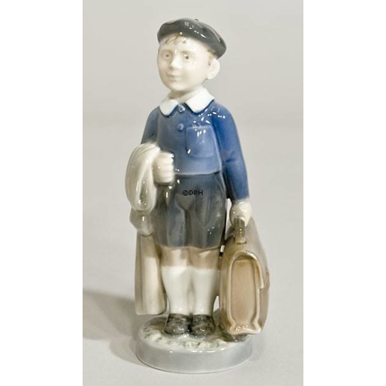 Boy with briefcase, June, Royal Copenhagen monthly figurine No. 4528