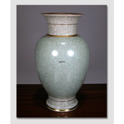 Krakkeleret grøn vase, Royal Copenhagen nr. 457-3059