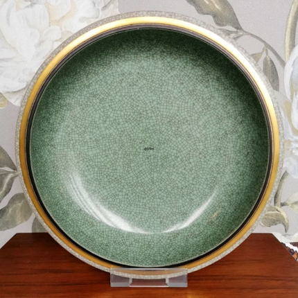 Green bowl craquele, Royal Copenhagen No. 457-3606
