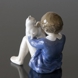 Mädchen mit Katze, Royal Copenhagen Katze Figur Nr. 4631