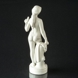 Helena, nøgen pige med spejl, Royal Copenhagen figur nr. 4639 Blanc de Chine/hvid
