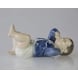 Baby liegt auf dem Rücken, Royal Copenhagen Figur Nr. 4669