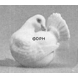 Hvid due, Royal Copenhagen fugle figur nr. 4787