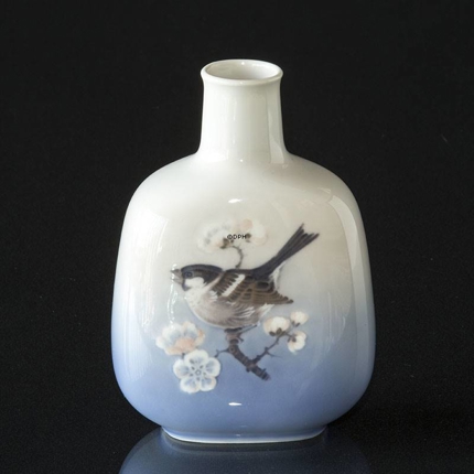 Vase with Sparrow, Royal Copenhagen no. 4878