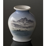 Vase with landscape from Greenland, Royal Copenhagen