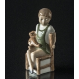 Girl with teddybear, Royal Copenhagen figurine No. 5195