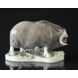 Musk ox, Royal Copenhagen figure 530 (1894-1922) Repaired by the horns (Very rare)