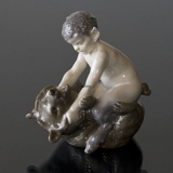 Faun on Bear, Royal Copenhagen figurine No. 648