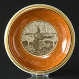 Bowl with / Langelinie, crackled, Royal Copenhagen no. 691-2559