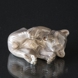 Brown Bear playing with its foot, Royal Copenhagen figurine no. 729