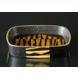 Faience dish in black and yellow by Nils Thorssen, Royal Copenhagen No. 730-2883