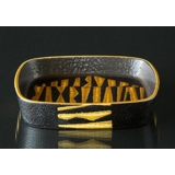 Faience dish in black and yellow by Nils Thorssen, Royal Copenhagen No. 730-2883