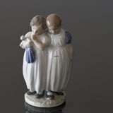 Girls with doll going to bed, Royal Copenhagen figurine