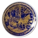 1978 Ravn Cobalt Blue Christmas Plate Horsedrawn Sledge