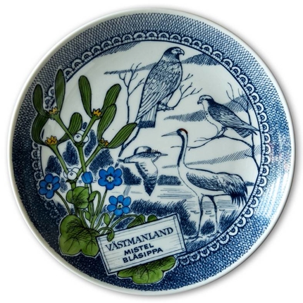 Ravn landskabsplatte nr. 13, Västmanland mistelten & blå anemone