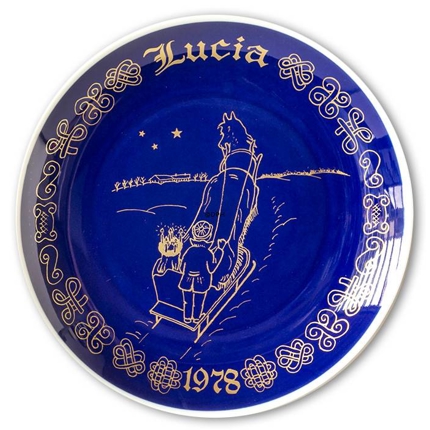 1978 Ravn koboltblå Sankta Lucia platte