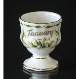 Royal Albert Monthly Egg Cup with Flowers January Snowdrop