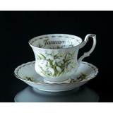 Royal Albert Monthly Cup with Flowers January Snowdrop