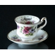 Royal Albert MINIATURE Monthly Cup with Flowers March Anemones (cup Ø4.5cm, saucer Ø 7.3cm)