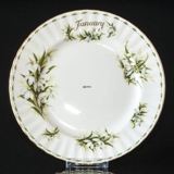 Royal Albert Monthly plate with Flowers January Snowdrop