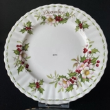 Royal Albert Monthly Plate with Flowers December Christmas Rose