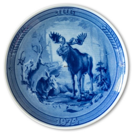 1975 Ravn Christmas plate in the series "Swedish Christmas", Elk