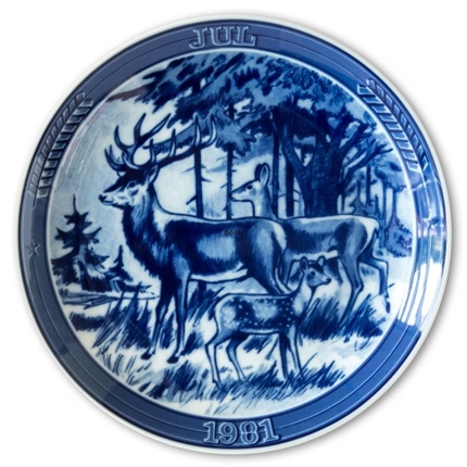 1981 Ravn Christmas plate in the series "Swedish Christmas", Stag
